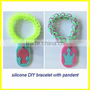 2013 New Design DIY Silicone Bracelet With Pandent thumbnail-1