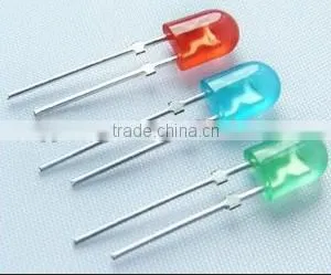 High Quality Through Hole Type Colored Round Oval Straw Hat 5mm LED Diode thumbnail-1