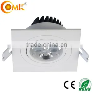 9W Square Brushed Black LED Ceiling Down Light thumbnail-6