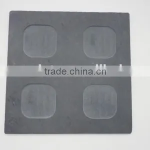 [factory Direct] 17x17cm Cut Edge Square Slate Coaster With 4 Notches And 4 Cups Item BD-1717SD1AN thumbnail-5