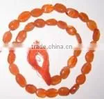 Carnelian Plain Oval Beads 6x8mm thumbnail-1