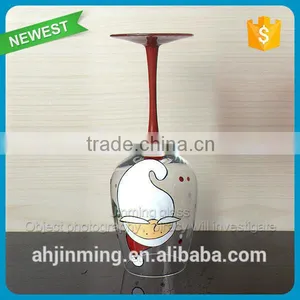 Hot Sale Red Wine Glass With Colorful Logo Wholesale thumbnail-2