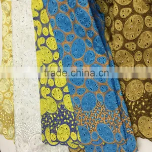 2016 Hot Sale African Organza Lace Fabric African Lace Switzerland Lace Fabric for Curtains Quality Choice thumbnail-5