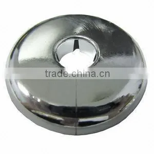 Plastic Split Pipe Flange, Chromed and White Plate thumbnail-1
