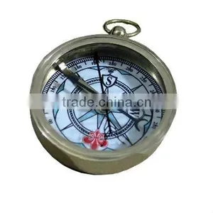 Brass Nautical Compass Shiny Pendant/ Nautical Pendant / Compass FOR PENDANT thumbnail-1