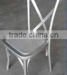 Wedding Furniture Stackable Wood Cross Back Chair thumbnail-2