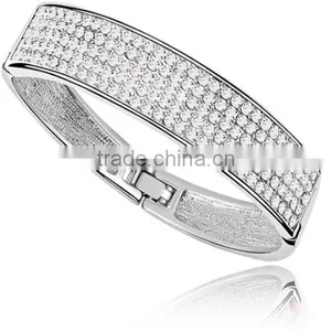Elegant Women Hand Jewelry Plated Gold Tube Bangle thumbnail-4