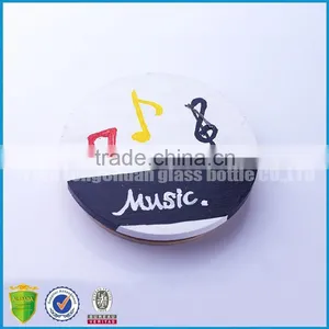 Unique Shape Handmade Art Glass of Colors Bottle With Lid.woman Shape Glass Bottle thumbnail-5