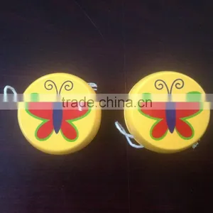 Fashion Yellow Wooden Yoyos With Printing, Children Wooden Toys thumbnail-1