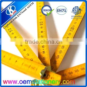 Wholesale Cheap Price Long 200cm Yellow Wooden Folding Ruler for Office thumbnail-6