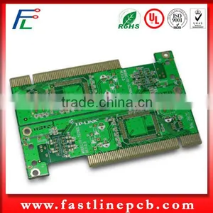 6 Layer Immersion Gold PCB With Glossy Green Solder Mask thumbnail-3