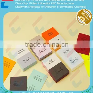 House Shape Debossed Paper Business Card , Letterpress Name Paper Card thumbnail-2
