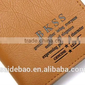 2016 Wholesale New Fashion Promition Genuine Leather Men's Wallet With Customizde Logo thumbnail-2