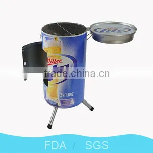 Multicolored Metal Large Round Indoor Outdoor Charcoal Beer Bottle Grill thumbnail-1