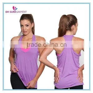 100% Cotton Yoga Singlet Tank Top for Lady thumbnail-1