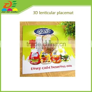 Custom Lenticular Plastic 3D Placemats of Animal thumbnail-1