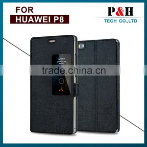 Factory Price for New Goldsand Series Window Filp Case for Huawei Ascend p8 thumbnail-3
