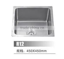 Single Bowl Stainless Steel 304 Promotion Price Bathroom Kitchen Sink thumbnail-2