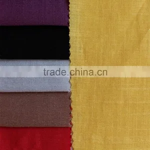 Plain Dyed Solid Color Woven Linenette Blend Nylon Viscose Fabric thumbnail-2