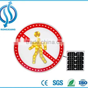Pedestrian Solar Traffic LED Sign for Slow Down/High Brightness Solar Traffic Reflective LED Warning Signs thumbnail-4