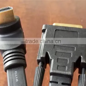 Flat Type 90 Degree HDMIA Male to DVI Male Cable Top Quality Cabletolink thumbnail-1