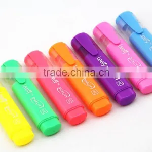 Bright Multi-color Flat Barrel Highlighter Pen thumbnail-1