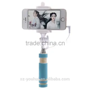Wholesale Cheap Price Colorful Mini Selfie Stick Tripod With Wired for Smart Phone for IPhone for Samsung thumbnail-4