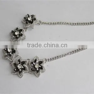 Cheap Price White Gold Plated Jewelry, Fashionable Design Jewerly Flower Crystal Necklace thumbnail-6