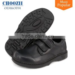 Bulk Wholesale Customized Wide Size Uniform Kids School Shoes Quality Boys Black Leather School Shoes for Student thumbnail-1