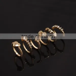 Wholesale Women Trendy 6 PCS Finger Ring Set thumbnail-5