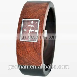 Fashion Luxury Quartz Watch Leather Men Wood Watch 2016 Wrist Watch thumbnail-1