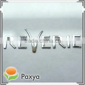 Nickel Silver Shinny Self Adhesive Metal Company Logo Label thumbnail-1