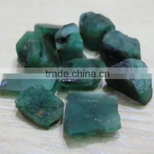 Natural Emerald Gemstone Rough 10-15mm Brazil Green Good Quality thumbnail-1