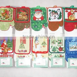 Christmas Printed Kitchen Apron Set China Suppliers thumbnail-2