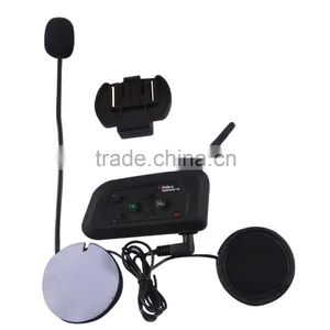Reference Full Duplex Headset Bluetooth Walkie Talkie 1200m 4 Riders Waterproof bt Interphone for Motorcycle Helmet thumbnail-3