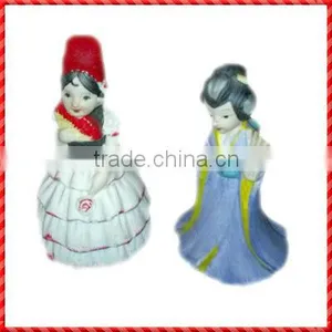 2013 Hot Selling Custom Made Pretty Lady Decorative Ceramic Bell thumbnail-1