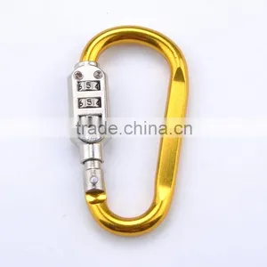 Aluminum Alloy 7 d Glyph Shape Climbing Buckle/plus Combination Lock and Lock Buckle thumbnail-4