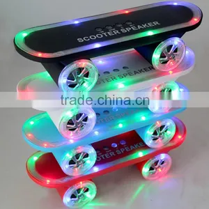 Colorful LED Light Bluetooth Speaker With TF USB Player FM Radio Mini Portable Scooter Bluetooth Speaker thumbnail-5