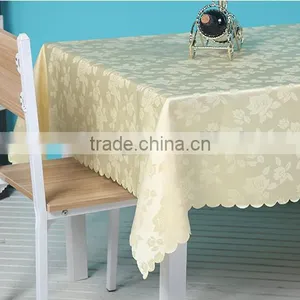 1PC Jacquard Damask Polyester Table Cloth Ready Made thumbnail-1