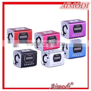 2015 HF Digital LED Display Mini Speaker,square 2 Channel LED Mini Speakerpeaker thumbnail-1
