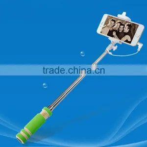 Wholesale Factory Cable Take Pole With Cable NO Need Bluetooth No Need Charger Selfie Stick thumbnail-2