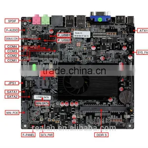 Emini/Realan New Mini Motherboard LR-E450TN AMD-T56N Dual-core 1.65GHz Graphics HD6320 8GB 4COM,Perfect Matching Your Mini Cases thumbnail-2
