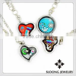 Fashion Charm Boy and Girl Living Heart Pendant Necklace thumbnail-1