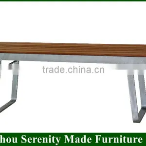 Industrial Wooden Top Outdoor Bench for Sale thumbnail-1