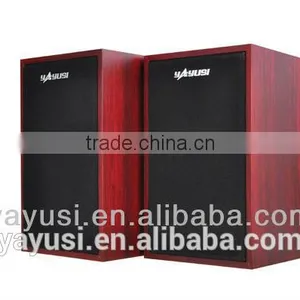 Active Type and 2( 2.0) Channels Wooden Case Computer Speaker thumbnail-1