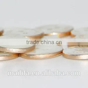 2 Holes Fancy High Quality Plate Gold Japanese Agoya Shell Button With Logo Engraved On thumbnail-3