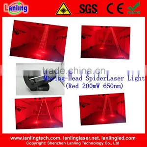 1600mW Red 8lens Fat-beam Moving-Head SpiderLaser Light thumbnail-1