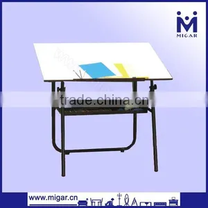 New School Melamine Drawing Desk With Steel Tube Frame Manufacturer thumbnail-1