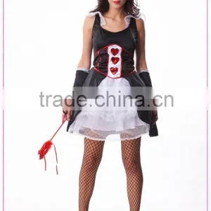 High Quality Fairytale Costumes Red Heart Queen Costume Ladies Halloween Costumes thumbnail-1