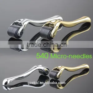 Stainless Steel Dermaroller 540 With Gold/silver Handle thumbnail-1